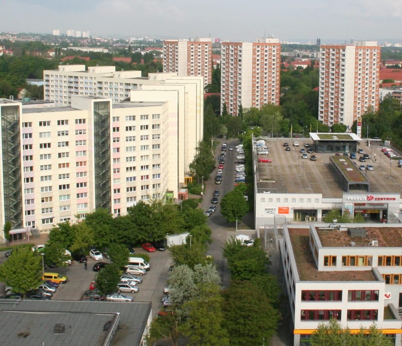 Panoramablick über den Dresdner Stadtteil Prohlis